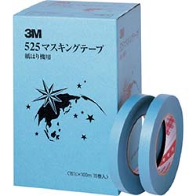 美国 3M  オート・アフターマーケット製品事業部 525 15X100 ３Ｍ　マスキングテープ　５２５　紙はり機用　１５ｍｍＸ１００ｍ