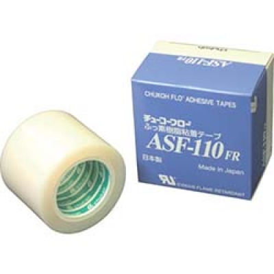 中興化成工業（株） ASF110FR-08X50 チューコーフロー　フッ素樹脂（テフロンＰＴＦＥ製）粘着テープ　ＡＳＦ１１０ＦＲ　０．０８ｔ×５０ｗ×１０ｍ