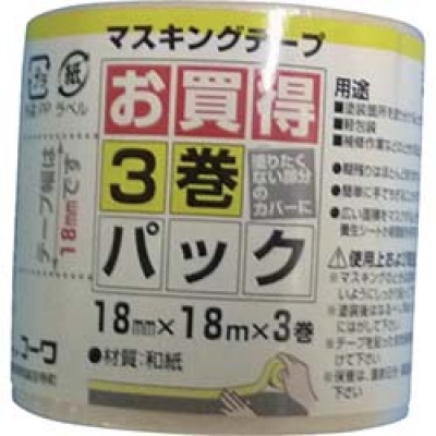 カモ井加工紙（株） 3303-NEOJAN-24 カモ井　マスキングテープ　躯体シーリング用（５巻入）