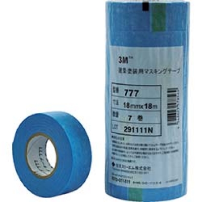 美国 3M  テープ・接着剤製品事業部 777 9X18P ３Ｍ　マスキングテープ　７７７　９ｍｍ×１８ｍ　１２巻入