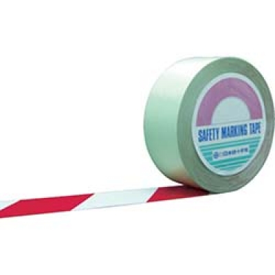 （株）日本緑十字社 GT-501WR 緑十字　ガードテープ　１００ｍ　白赤