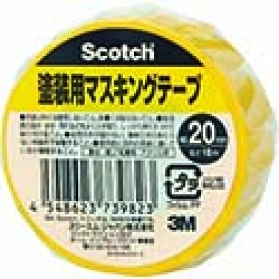 美国 3M  コンシューマーマーケット販売本部 M40J-20 ３Ｍ　塗装用マスキングテープ２０ｍｍＸ１８ｍ