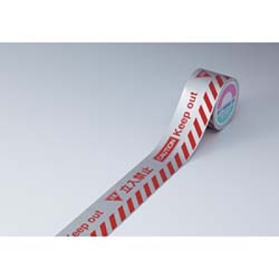 （株）日本緑十字社 147016 緑十字　バリケードテープα（標識テープ）　注意立入禁止　８０幅×５０ｍ　非粘着