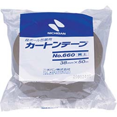 日本米其邦 NICHIBAN     6607-38 ニチバン　カートンテープ６６０黄土３８ミリ