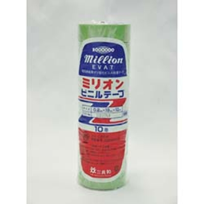 （株）共和 HF-1110-A 共和　ミリオン　ビニルテープ　１９ｍｍ×１０ｍ　若葉　１０巻入り