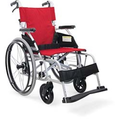 （株）カワムラサイクル BML16-40SBNO93 カワムラ　軽量介助用車いすＢＭＬ赤ストライプ