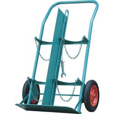 カミマル(株) KS-COMPACT-P KS ボンベ運搬車(仕切板付) 酸素7000L容器、アセチレン7.0kg容器用