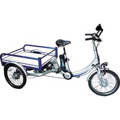 （株）筑水キャニコム EJ06B ＣＡＮＹＣＯＭ　電動アシスト運搬車三輪駆動静香（銀青）