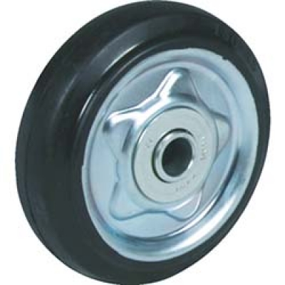 日本中山 TRUSCO  TW-150 TRUSCO スチール製多用途二輪車用 固定キャスターΦ150ゴム車