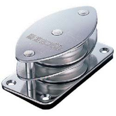 （株）スリーエッチ K50-12 ＨＨＨ　ステンレス固定ブロック　ヨコ型二車　５０ｍｍ