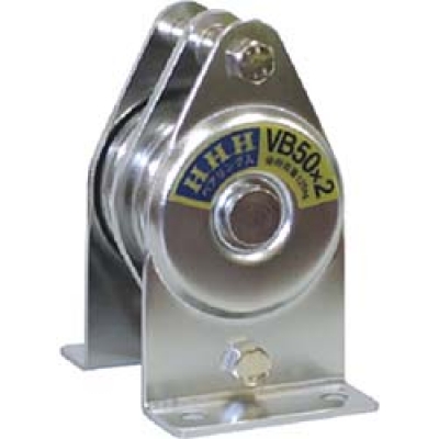 （株）スリーエッチ VM75X2 ＨＨＨ　固定滑車　たて型　２車　７５ｍｍ