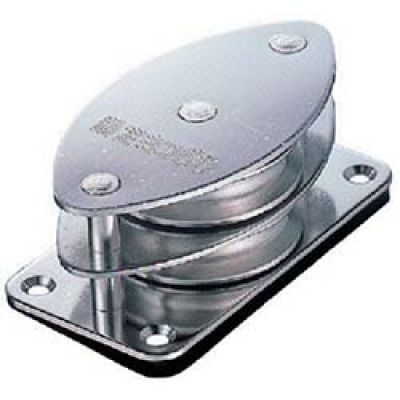 （株）スリーエッチ K60-12 ＨＨＨ　ステンレス固定ブロック　ヨコ型二車　６０ｍｍ