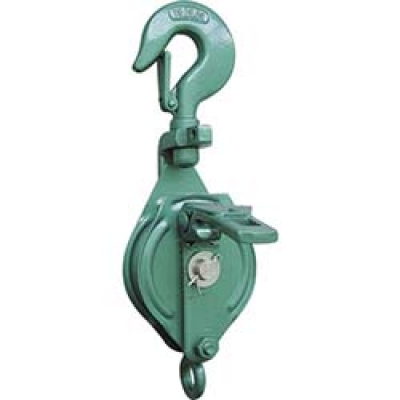 （株）スリーエッチ 100X1S ＨＨＨ　強力型滑車一車スナッチ　フック型１００ｍｍ