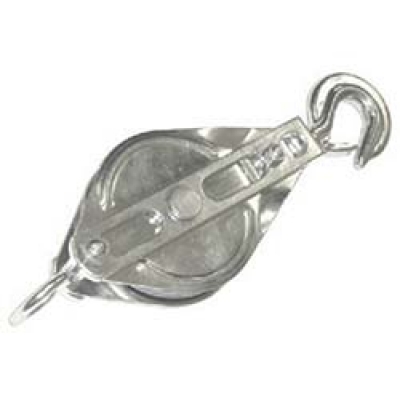 （株）スリーエッチ 100X1BS ＨＨＨ　ステンレス一車ブロック　フック型１００ｍｍ