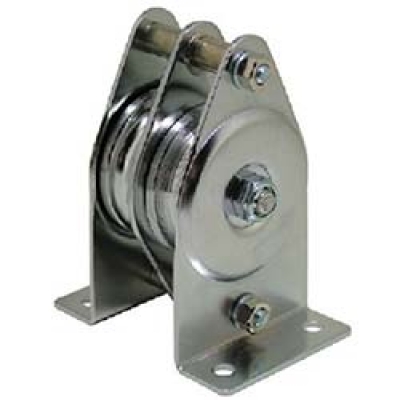 （株）スリーエッチ VS50X2 ＨＨＨ　ステンレス固定滑車たて型二車