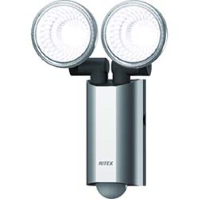 （株）ムサシ LED-AC2520 ライテックス　１０Ｗ×２　ＬＥＤ多機能型センサーライト