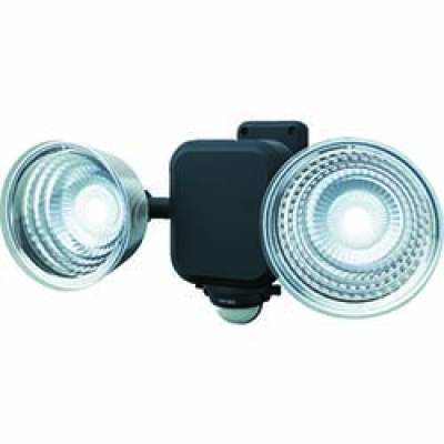 （株）ムサシ E42265 ダンケ　３．５Ｗ×２灯　フリーアーム式ＬＥＤ乾電池センサーライト