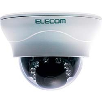 日本 ELECOM  NCB-DP200BUWH エレコム　ヴァンダルドーム型ネットワークカメラ　ＰｏＥ対応　ＩＰ６６　２００万画素　管理ソフト付