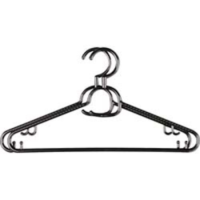 IRIS  MYH-392 ＩＲＩＳ　マルチユースハンガー３９ｃｍ　２Ｐ　ＭＹＨ－３９２　ブラック