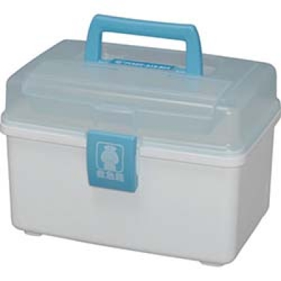 IRIS  QB-180 ＩＲＩＳ　救急箱外傷薬用　ＱＢ－１８０　クリアブルー／ホワイト