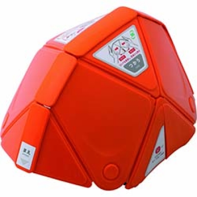 日本绿安全 MIDORI TSC-10-OR ミドリ安全 防災用折りたたみヘルメット フラットメット TSC-10 オレンジ