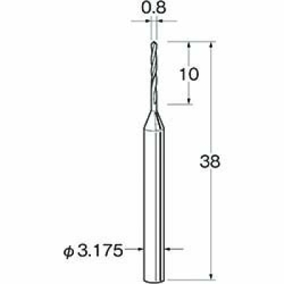 日本精密機械工作（株） T3008 リューター　ツイストドリル（超硬合金）