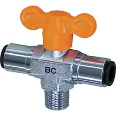 アソー（株） BC-5288 ＡＳＯＨ　エースボール　縦型三方弁　チューブジョイント型　ＰＴ１／４ＸΦ８