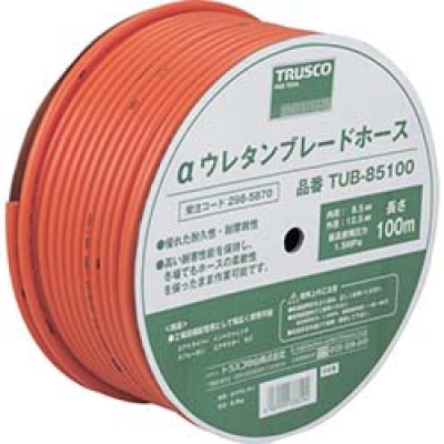 日本中山 TRUSCO  TUB-85100 ＴＲＵＳＣＯ　αウレタンブレードホース　８．５Ｘ１２．５ｍｍ　１００ｍ　ドラム巻