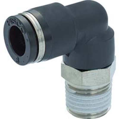 （株）日本ピスコ PL10-03 ピスコ　チューブフィッティング　エルボ　適合外径１０ｍｍ　接続口径Ｒ３／８