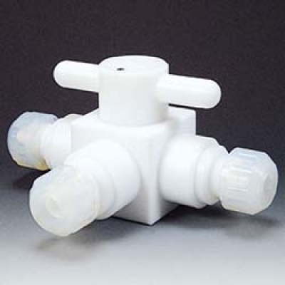 （株）フロンケミカル NR1301-004 フロンケミカル　ＰＴＦＥ　コンパクト三方ボールバルブ接続型１２φフッ素ゴム