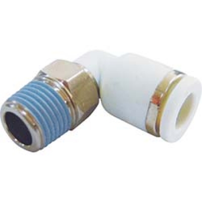 （株）妙徳 WPL04-02 ＣＯＮＶＵＭ　メイルエルボ　適合チューブ外径４ｍｍ　接続口径Ｒ１／４