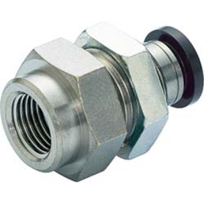 （株）日本ピスコ PMF4-01 ピスコ　チューブフィッティング　メス隔壁ストレート