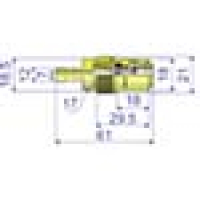 日本長堀工業 NAC   CKC03SH2 ナック　クイックカップリング　ＫＣ型　真鍮製　金型冷却水用　ホース取付用