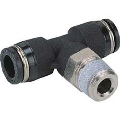 （株）日本ピスコ PB6-M6 ピスコ　チューブフィッティング　ティー　適合外径６×６　接続口径Ｍ６×１