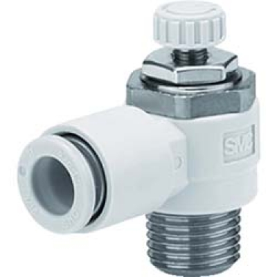 SMC(株) AS3201F-02-10 SMC ワンタッチ管継手付スピコン(エルボタイプ)10D R1/4