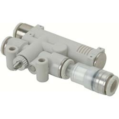 （株）日本ピスコ VYH07-444F ピスコ　真空発生器　破壊機能付　大気開放仕様　真空フィルタ付