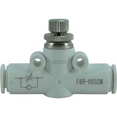 日本千代田 CHIYODA F6R-00SCW チヨダ　ファイブインラインスピードコントローラ　Ｗ（白）６ｍｍ