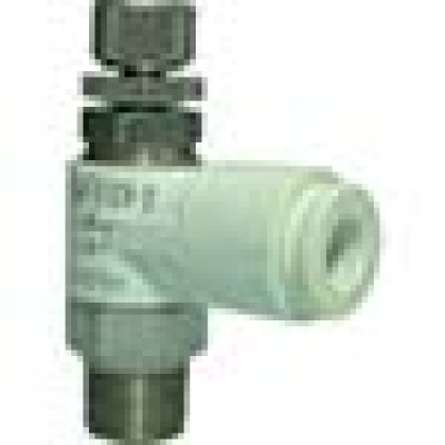 日本千代田 CHIYODA FS12R-03SCW-O チヨダ　ファイブＳＵＳスピードコントローラα白メーターアウト１２ｍｍ・Ｒ３／８