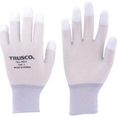 日本中山 TRUSCO  TGL-9011-L ＴＲＵＳＣＯ　カーボン・ナイロンインナー手袋ＰＵ指先コート　Ｌ