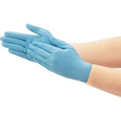 ショーワグローブ（株） NO875-MB ショーワ　Ｎｏ８７５ニューニトリル極薄手　１００枚入　Ｍサイズ　ブルー