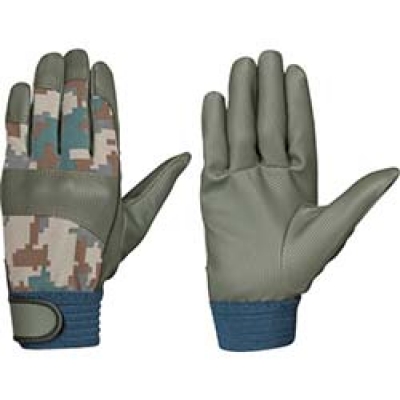 （株）シモン HANDOBARIA50-M シモン　【売切り廃番】作業手袋　袖口マジックバンド式　ハンドバリア　＃５０（迷彩色）　Ｍ寸