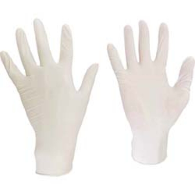 日本绿安全 MIDORI VERTE-610-N-L ミドリ安全　天然ゴムディスポ手袋　Ｌサイズ　（１００枚入）