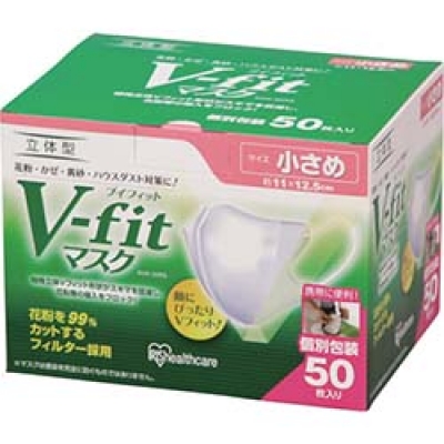 IRIS  NVK-50RS ＩＲＩＳ　Ｖフィット立体マスク　（５０枚入）