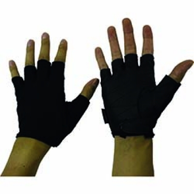 おたふく手袋（株） FB-61-BK-M おたふく　フーバー　シンセティックレザーグローブ　５フィンガーレスモデル　ブラック　Ｍ