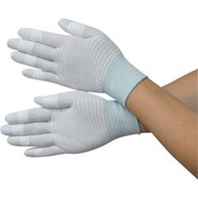 （株）ブラストン BSC-SM210-S ブラストン　ＰＵ指先コート制電編手袋Ｓ　　（１０双入）