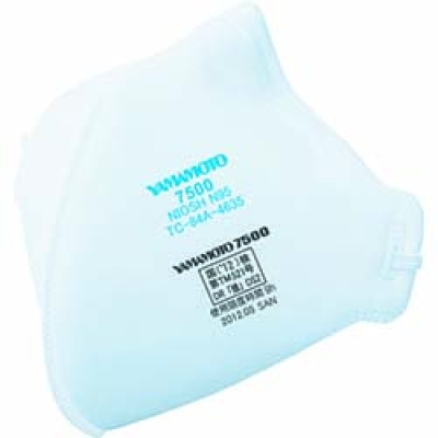 山本光学（株） 7500DS2 ＹＡＭＡＭＯＴＯ　使い捨て式防じんマスク（折りたたみ式）　　（２０枚入）