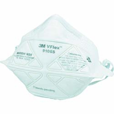 美国 3M  安全衛生製品事業部 9105S N95 ３Ｍ　Ｖフレックス　折りたたみ式防護マスク９１０５　Ｎ９５　Ｓサイズ（５０枚入）