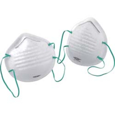 （株）トーヨーセフティー NO.1705-A トーヨーセフティ　白いマスク　１２個掛け台紙付販促用セット