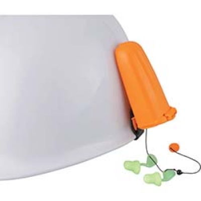 （株）トーヨーセフティー NO.1961-S トーヨーセフティ　ヘルメット取付用収納式耳栓