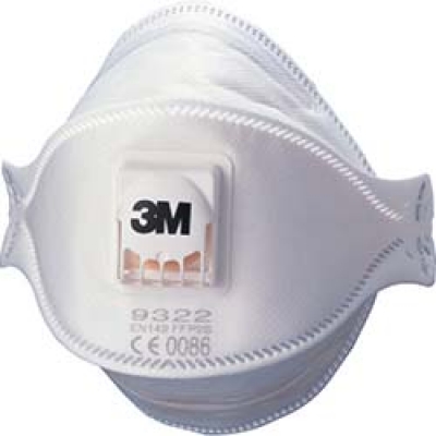 美国 3M  安全衛生製品事業部 9322J DS2T ３Ｍ　折りたたみ式防じんマスク　９３２２Ｊ　ＤＳ２　　排気弁付き　（１０枚入）